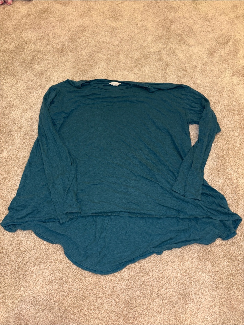 Caslon Teal Long Sleeve Relaxed Top